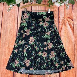 Lularoe Madison Flare Floral Midi Skirt 1438CH4